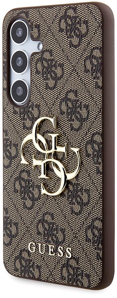 Kryt na mobil Guess PU 4G Metal Logo Zadný Kryt na Samsung Galaxy S24 Brown ...