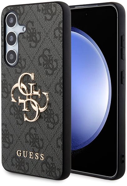 Handyhülle Guess PU 4G Metal Logo Backcover für das Samsung Galaxy S24 Grey ...