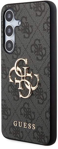 Telefon tok Guess 4G Metal Logo Samsung Galaxy S24+ szürke PU tok ...