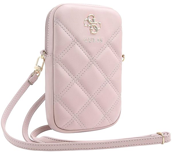 Mobiltelefon tok Guess PU Quilted 4G Metal Logo Pink tok ...