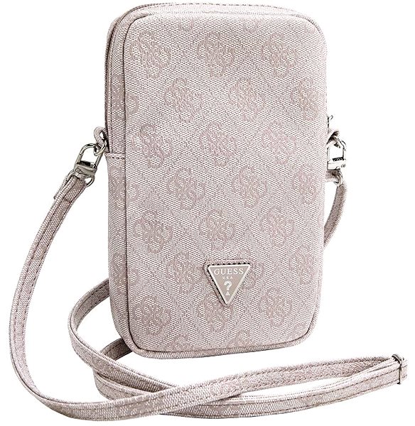 Softcase-Handyhülle Guess PU 4G Triangle Logo Handyhülle mit Reißverschluss Pink ...