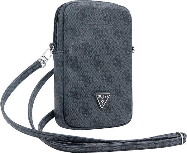Softcase-Handyhülle Guess PU 4G Triangle Logo Handyhülle mit Reißverschluss Schwarz ...