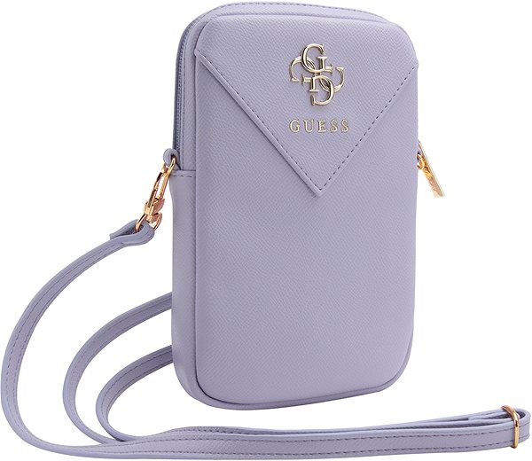 Handyhülle Guess PU Grained 4G Metal Logo Handyhülle mit Reißverschluss Purple ...