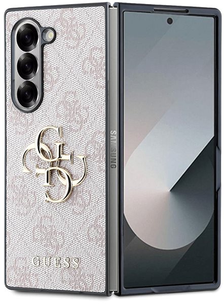 Telefon tok Guess PU 4G Metal Logo Samsung Galaxy Z Fold6 rózsaszín tok ...