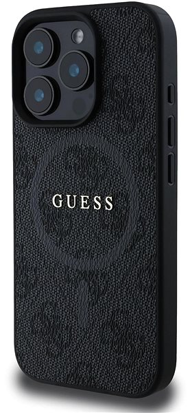 Handyhülle Guess PU Leather 4G Colored Ring MagSafe Back Cover für iPhone 16 Pro Max Black ...