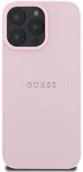 Handyhülle Guess PU Grained Classic Logo MagSafe Back Cover für das iPhone 16 Pro Max Pink ...