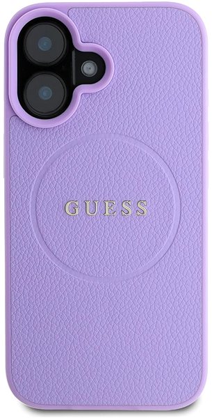 Handyhülle Guess PU Grained Classic Logo MagSafe Back Cover für iPhone 16 Plus Purple ...