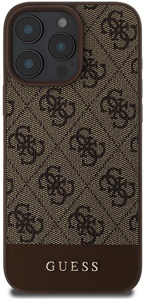 Handyhülle Guess PU 4G Stripe Back Cover für iPhone 16 Pro Max Brown ...
