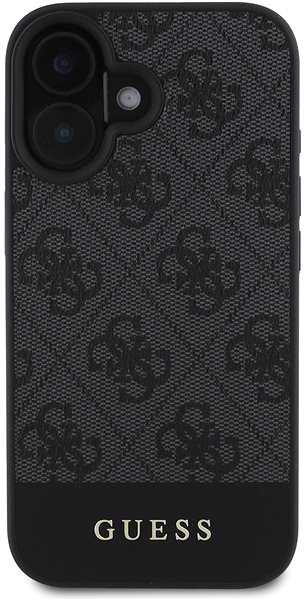 Handyhülle Guess PU 4G Stripe Back Cover für iPhone 16 Grau ...