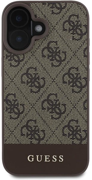 Telefon tok Guess PU 4G Stripe iPhone 16 Brown tok ...