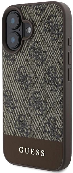 Telefon tok Guess PU 4G Stripe iPhone 16 Brown tok ...