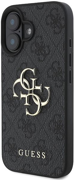 Handyhülle Guess PU 4G Metall Logo Back Cover für iPhone 16 Grau ...