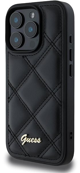 Telefon tok Guess PU Leather Quilted iPhone 16 Pro Max Black tok ...