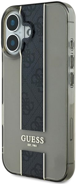 Handyhülle Guess IML Middle 4G Stripe Back Cover für das iPhone 16 Black ...