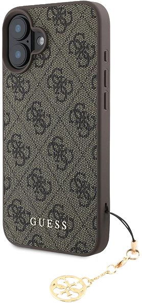 Telefon tok Guess 4G Charm iPhone 16 Brown tok ...