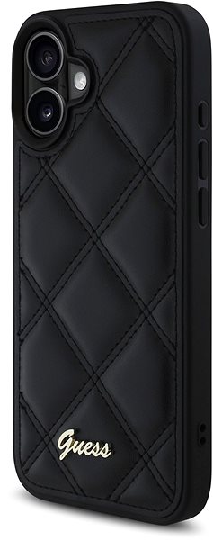 Handyhülle Guess PU Leather Quilted BAck Cover für iPhone 16 Plus Black ...