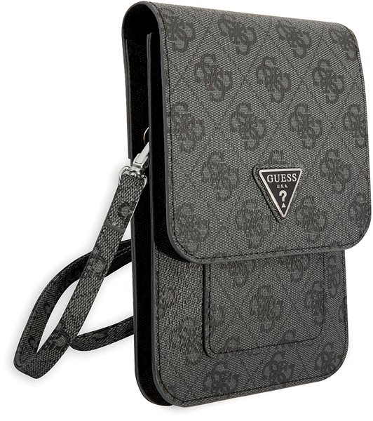 Puzdro na mobil Guess PU 4G Triangle Logo Phone Bag Black ...