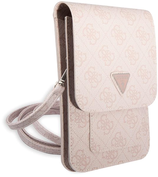 Puzdro na mobil Guess PU 4G Triangle Logo Phone Bag Pink ...