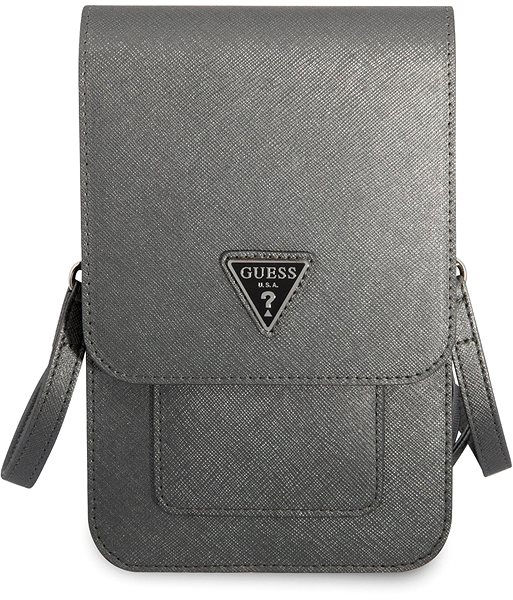 Mobiltelefon tok Guess PU Saffiano Triangle Logo Phone Bag Grey tok ...