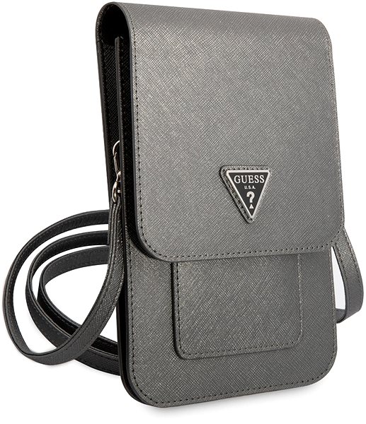 Handyhülle Guess PU Saffiano Triangle Logo Phone Bag Grey ...