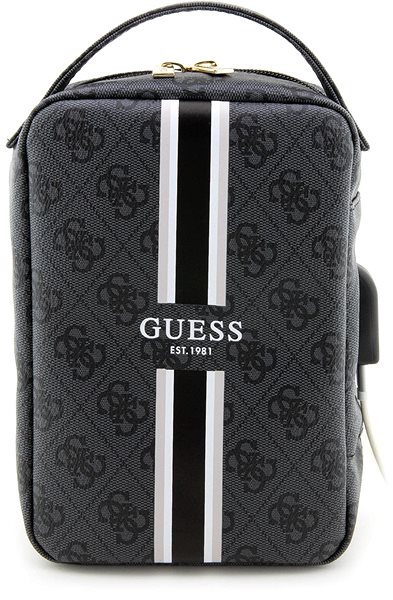 Puzdro na mobil Guess PU 4G Printed Stripes Travel Universal Bag Black ...