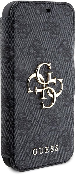 Puzdro na mobil Guess PU 4G Metal Logo Book Puzdro pre iPhone 15 Pro Grey ...