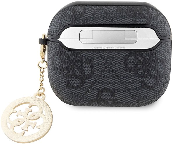 Headphone Case Guess 4G Script PC/PU Charm Case for AirPods 3 Black ...