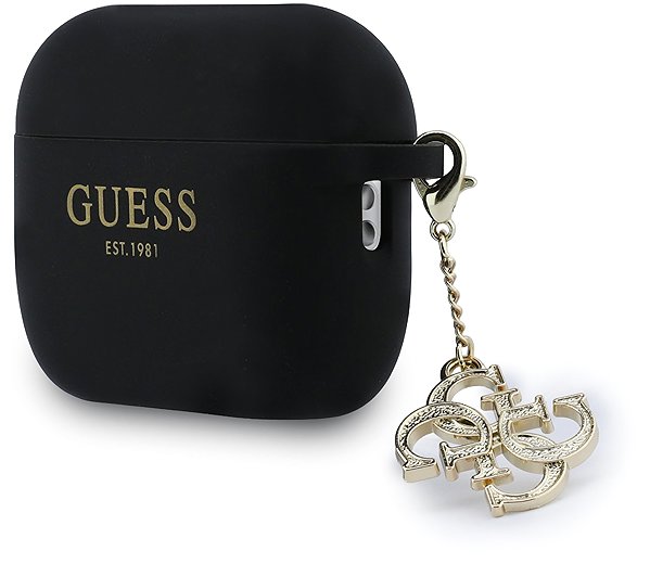 Headphone Case Guess 4G Charm Silicone Case for AirPods Pro 3 Black ...