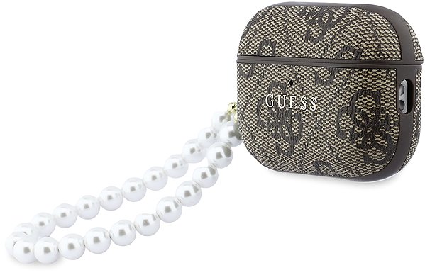 Headphone Case Guess PU 4G Classic Logo Pearl Strap Case for AirPods Pro 3 Brown ...