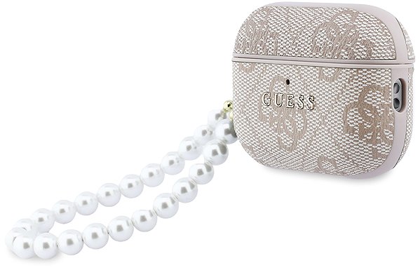 Headphone Case Guess PU 4G Classic Logo Pearl Strap Case for AirPods Pro 3 Pink ...
