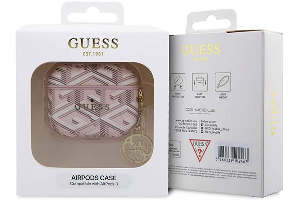 Kopfhörer-Hülle Guess PU G Cube Charm Case für AirPods 3 Pink ...