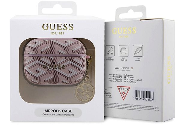 Kopfhörer-Hülle Guess PU G Cube Charm Case für AirPods Pro Pink ...