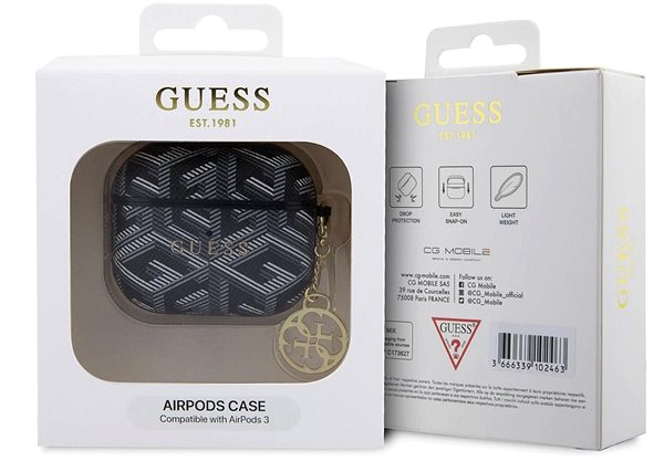 Kopfhörer-Hülle Guess PU G Cube Charm Case für AirPods 3 Black ...