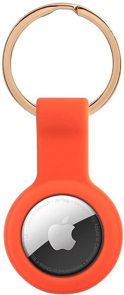 Guess Liquid Silicone Schlüsselanhänger Classic AirTag Orange AirTag Schlüsselanhänger Logo 