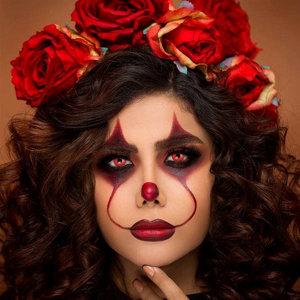 Kontaktlencse Guirca piros kontaktlencse - Halloween ...