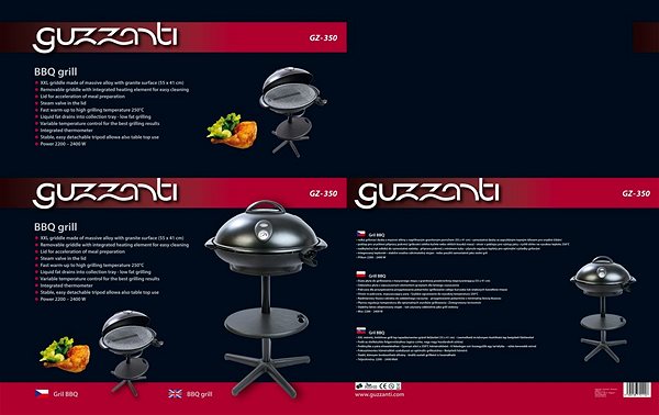 Electric Grill Guzzanti GZ 350 Features/technology