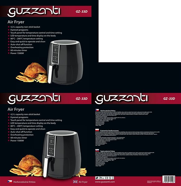Deep Fryer Guzzanti GZ 33D Features/technology