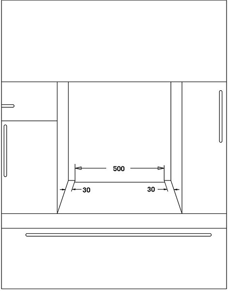 Oven & Cooktop Set GUZZANTI GZ 8507 + GUZZANTI GZ 8303 Technical draft