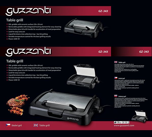 Elektromos grill Guzzanti GZ 343 ...