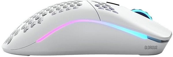 Herní myš Glorious Model O Wireless (Matte White) Boční pohled