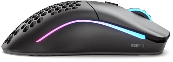 Herná myš Glorious Model O – Wireless, matná čierna Bočný pohľad
