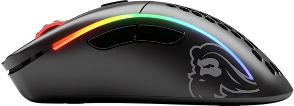 Herná myš Glorious Model D Wireless matná čierna Bočný pohľad