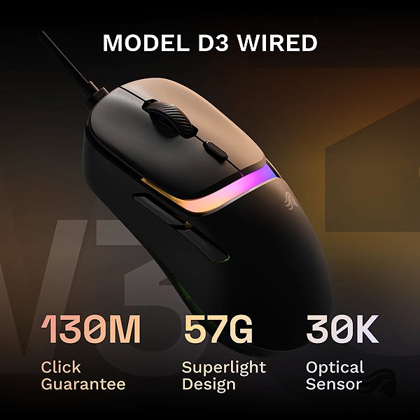 Gaming Mouse Glorious Model D3 Wired - Black ...
