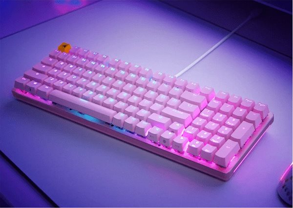 Gaming-Tastatur Glorious GMMK 2 Full-Size keyboard - Fox Switches, ANSI-Layout, pink ...