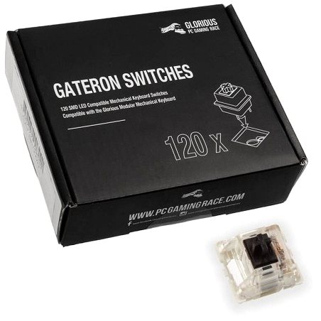 Mechanické spínače Glorious Gateron Black Switches 120 ks ...