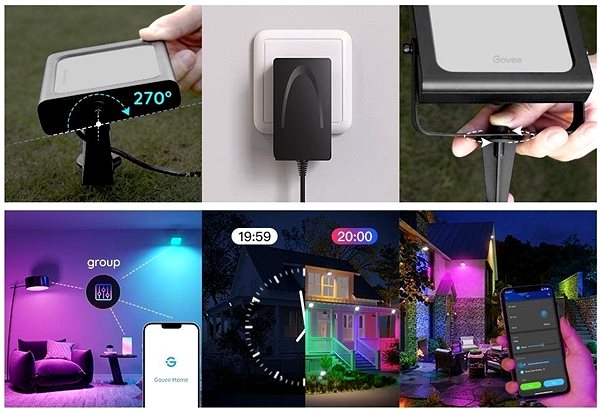LED Light Strip Govee Flood Lights outdoor SMART LED lights 4pcs Features/technology