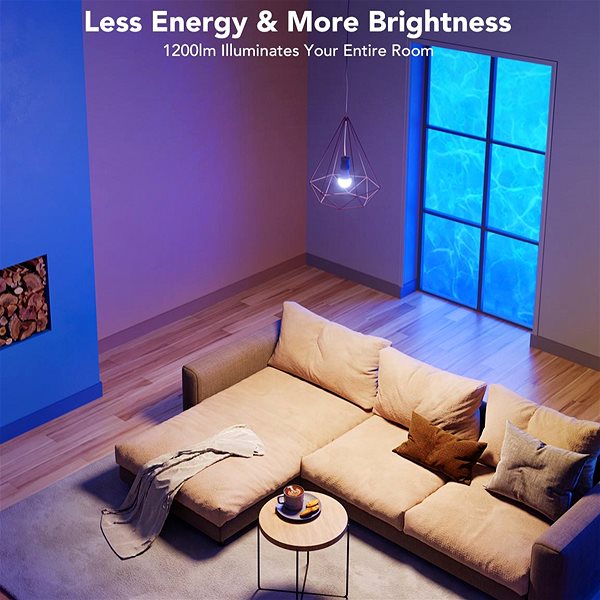 LED izzó Govee Smart RGBWW 12W - 85W, 1200lm, E27, Long Life ...