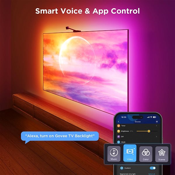 LED Light Strip Govee Backlight 3S Netflix TV 55-65 SMART LED backlight RGBICW ...