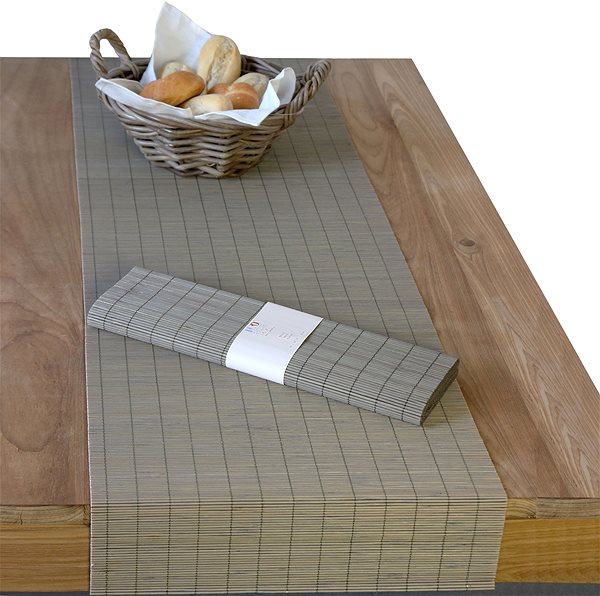Runner H&D Runner, 40x140 cm, bamboo, beige .