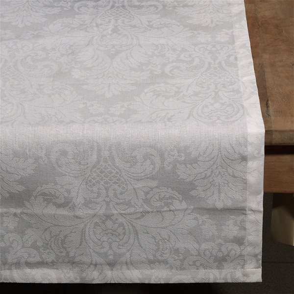 Runner H&D Runner, 45x150 cm, cotton, white .